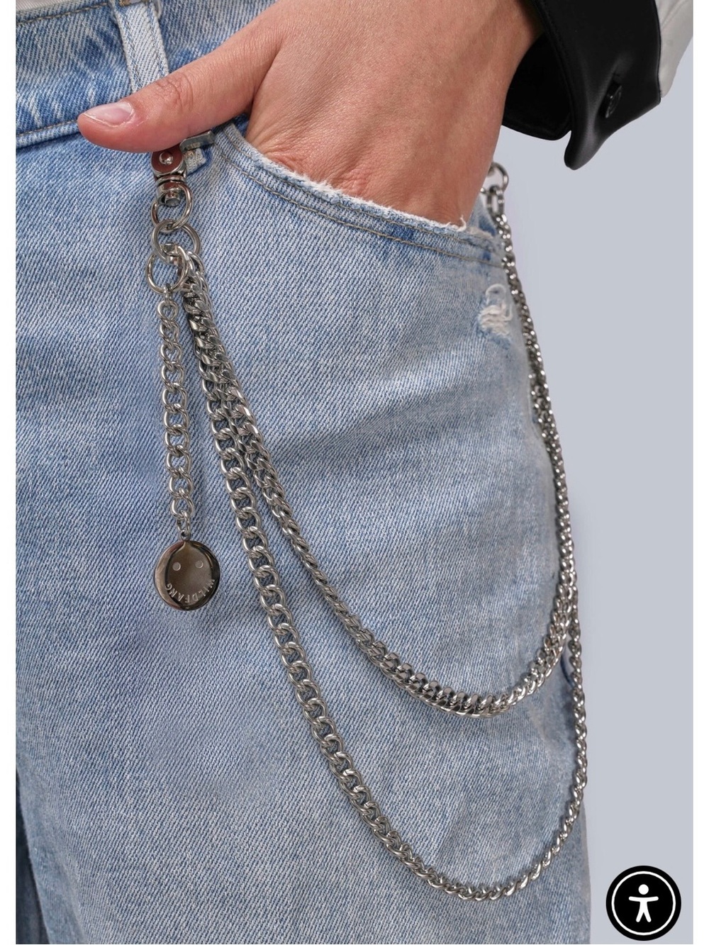 Wildfang Wallet Chain in Silver